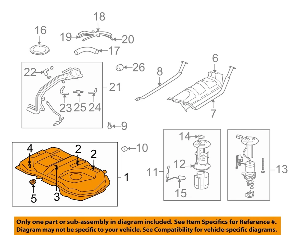 Used Fuel Tank fits: 2010 Mitsubishi Outlander FWD Grade A Foto 3 de 4