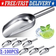 Stainless Steel Scoop Bar Ice Candy Dry Goods Popcorn Commercial Scooper 12oz