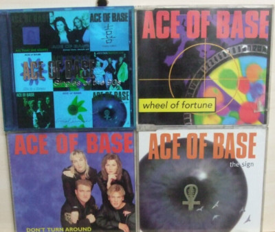 4 Single Maxis Ace OF BASE Sammlung  Wheel of fortune The Sign Dont turn around