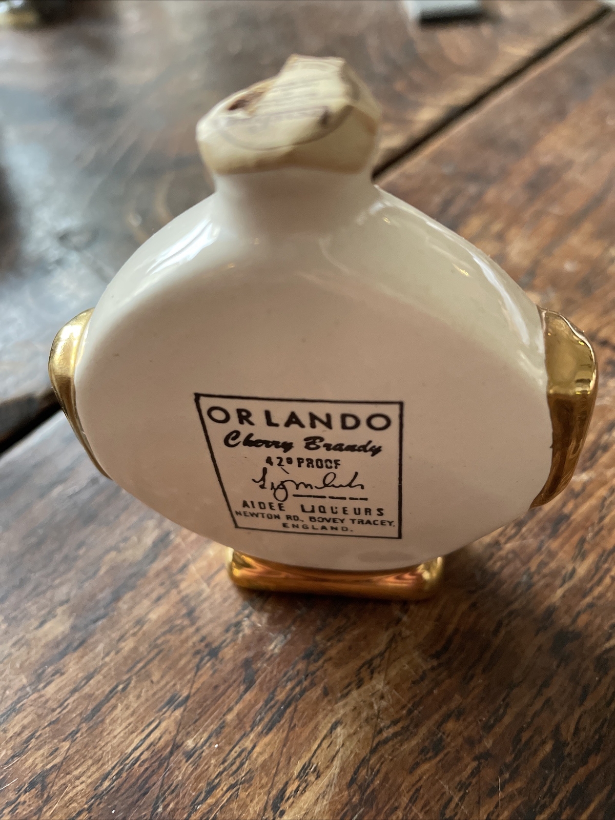 Trevelyan miniature novelty Cherry Brandy Ceramic Bottle, English