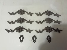 6 Maniglie Comò +3 Bocchette bronzo