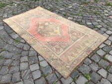 Turkish Antique rug Bohemian Area rug Oushak rug Vintage Rug Handmade Wool rug