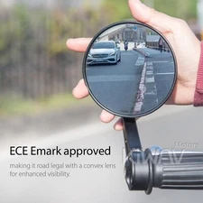 Bar end mirror x1 round black COLIN for Moto Guzzi V7 Stone threaded OEM bar