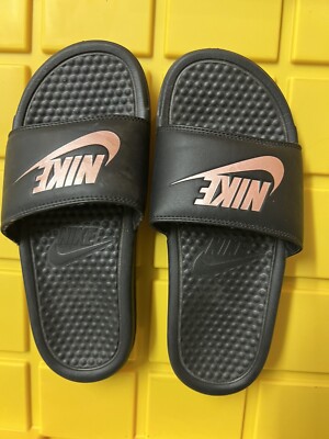 Nike Benassi Women's Slide Sandals - Womens Black/Rose