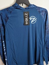 Gillz Tournament Series LS UV Fishing Pullover Hoodie Ventilated Blue Mens Small