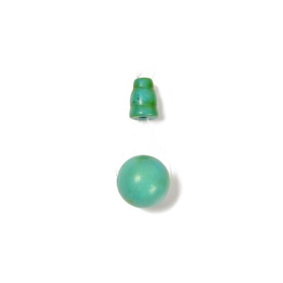 Dark Green Turquoise Guru Beads Three Holes T-Beads Size 8mm10mm Sold by One Set