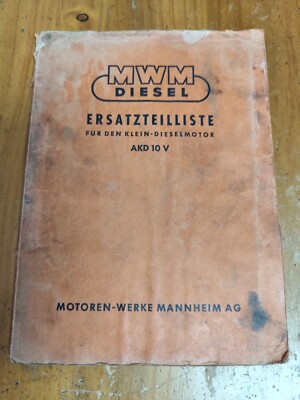MWM Diesel AKD 10 V Spare Parts List Spare Parts Tractor Brochure K23