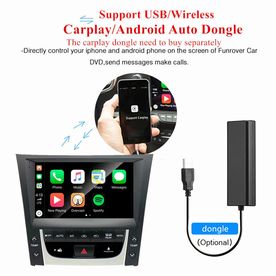 9" Stereo Radio GPS Wifi FM For Lexus GS GS300 GS350 GS430 GS450 GS460 2005-2011 - Image 4 of 4