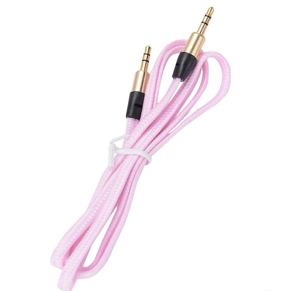 3.5mm audio stereo aux fabric braided male cable FOR ipod car iphone 6 5 4s mp3 - Image 4 of 4