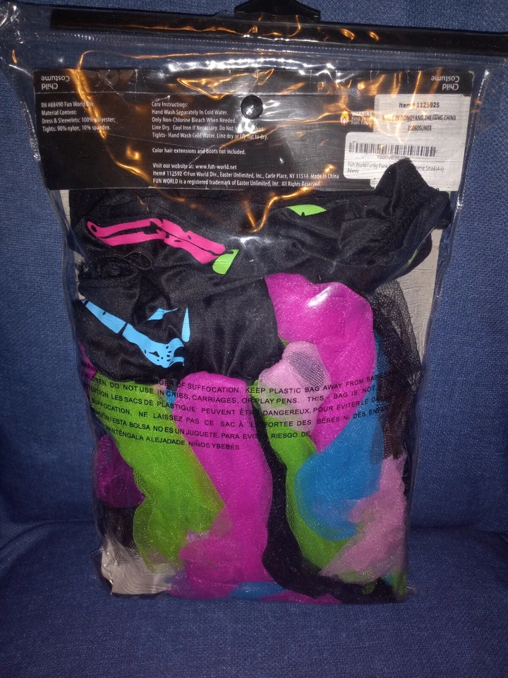 Disfraz de Huesos Punky Funky Funky para Niñas Talla Pequeña 4-6 Vestido Tutú Foto 3 de 3