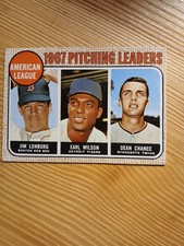 1968 Topps - League Leaders Jim Lonborg, Dean Chance, Earl Wilson #10 "Lonberg"