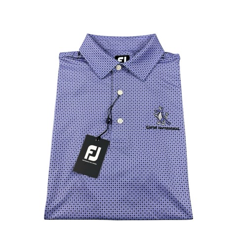Footjoy lila geometrisch Performance Alligator Einladung Golf Polo Größe Large neu mit Etikett
