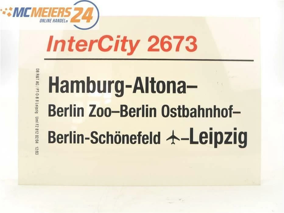 Plaque de circulation des trains E244 plaque de wagon InterCity 2673 Hambourg... - Photo 1/1