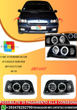 💫ART.6107 FARI ANTERIORI OCCHI D'ANGELO NERI per RENAULT CLIO 90-95💫