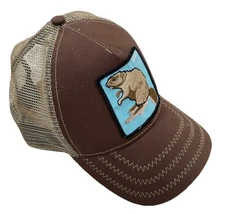 Goorin Brothers Animal Farm Beaver Snapback Trucker Mesh Hat Cap Brown
