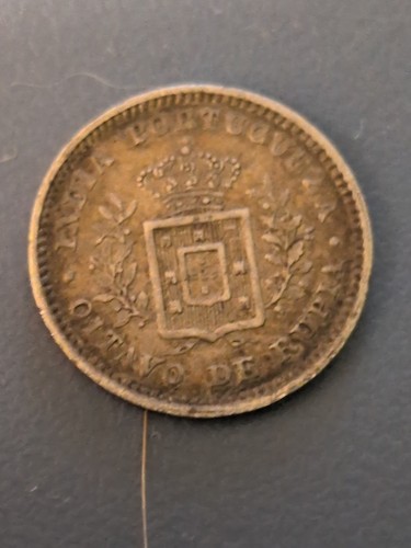 India Portuguese 1 Rupia 1881 Silver KM312 Luíz I Calcutta