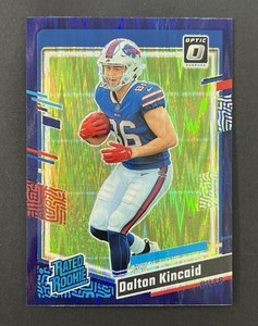 2023 Donruss Optic Rated Rookie Dalton Kincaid #211 Purple Shock Prizm (RC)