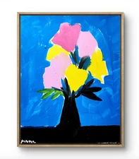 Aleph Original Art FLOWER3 14x11 Contemporary Expressionist Painting