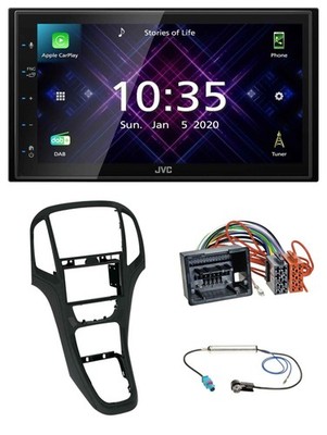JVC DAB 2DIN MP3 Bluetooth USB Car Stereo for Opel Astra J from 12/09 Pearl Black