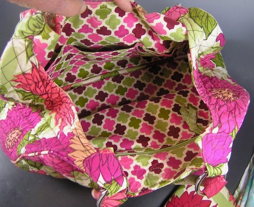 VERA BRADLEY  Quilted Cloth, Floral Shoulder Handbag, NEW - Picture 5 of 7