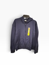 Hanes EcoSmart Women s Full Zip Hoodie Navy Blue Jacket Size Large