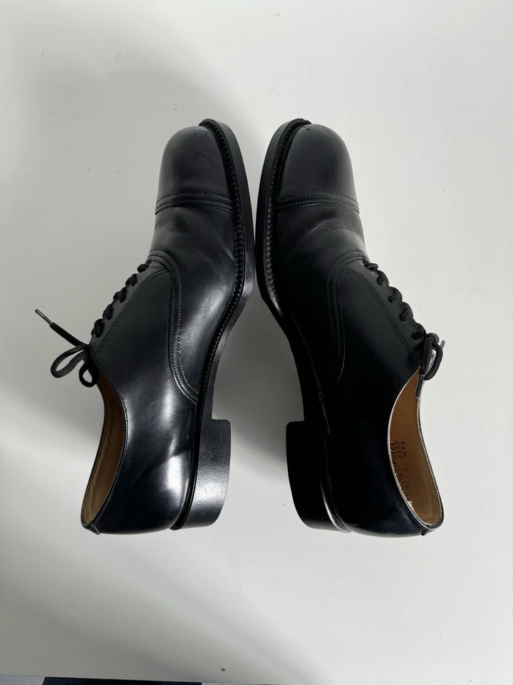 Botas militares de cuero negras servicio desfile oficial de la Marina de los Estados Unidos vintage años 90 7 M Foto 4 de 4