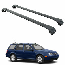 For Volkswagen Jetta Wagon 2001-2005 Roof Rack Cross Bar Raised Rail Black