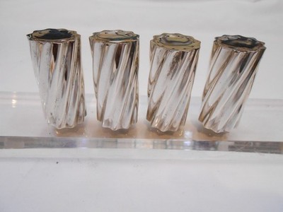 4 Towle Twist Sterling Salt Pepper Shakers Model 10801 Solid .925 Silver 96 gram