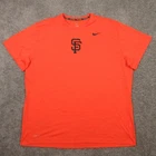 San Francisco Giants Shirt Mens 3XL Orange Nike Drifit BSBL Performance Baseball