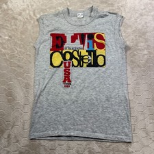VTG 1983 Elvis Costello & The Attractions Sleeveless Tour Shirt Sz Lg Rare Look