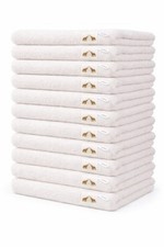 100 Cotton Hand Towels Set 12 PCS 16x28 Inch Soft Hotel Spa White