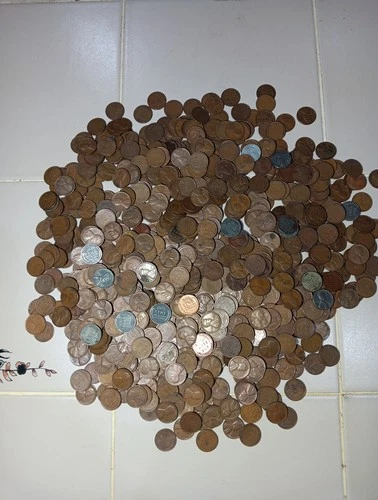 Lincoln Wheat pennies 1909-1958 5 lbs Pounds Circulated Bulk Lot unsearched. G