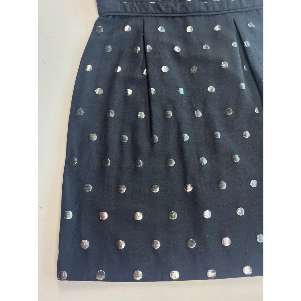 Vestido Elle Semi Formal Mujer Negro Plateado Lunares Sin Mangas Ajuste Acampanado Talla 8 Foto 2 de 4