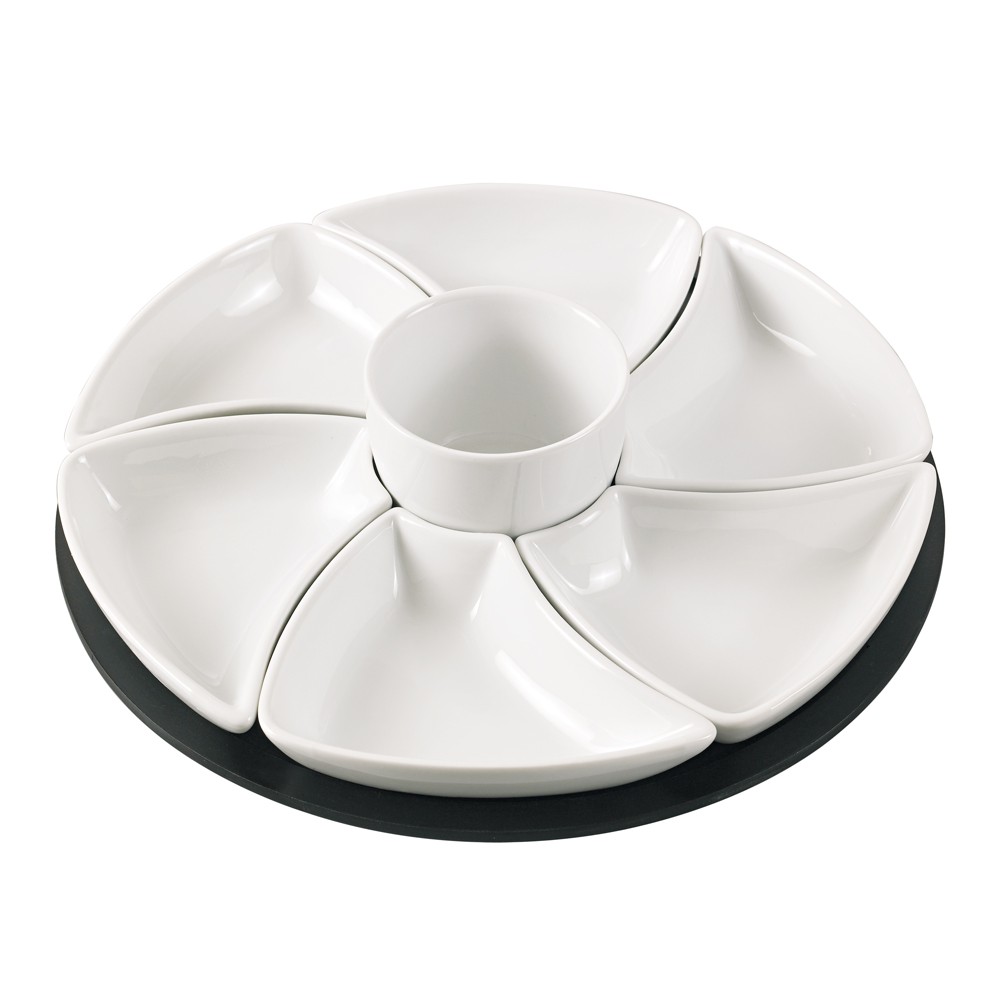 Coffret apéritif Hélice 8 pièces 30cm céramique Table Passion