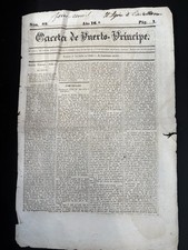 L@@K HAITI NEW 1840 “LA GACETA PUERTO PRÍNCIPE “