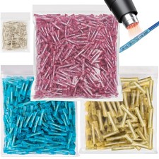 1500 PCS Heat Shrink Butt Connectors, 16-14 AWG 22-16 AWG 12-10 AWG 26-24 AWG Ma