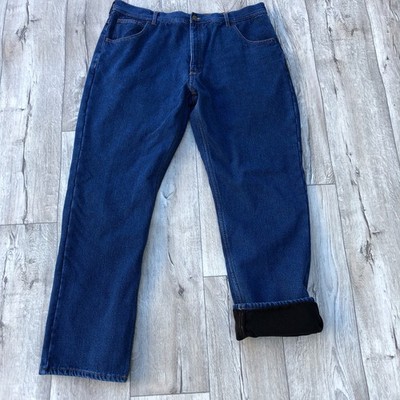 KEY Men's Performance Comfort Fleece Lined Jeans Size 40x34 VGC