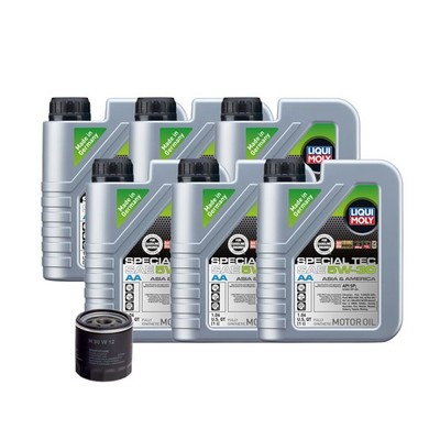 6L Liqui Moly Special Tec AA 5W-30 Hengst Oil Change Kit for Saab 900 B204/B234