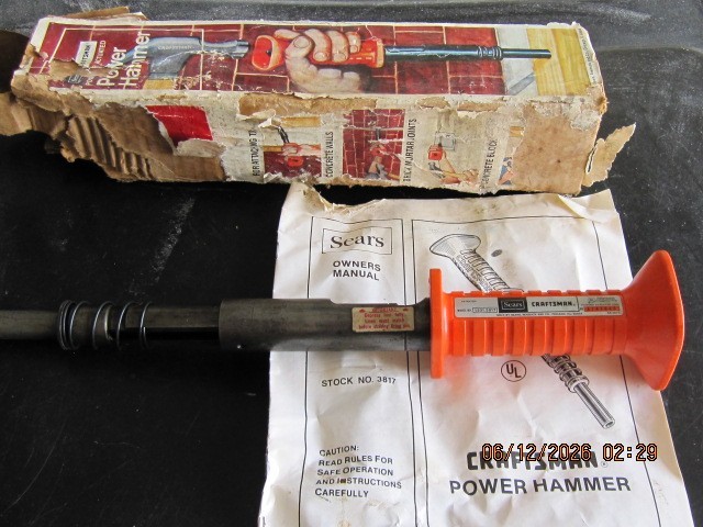 Vintage Sears Craftsman Powder Actuated Hammer Tool - 1231.3817 Ramset Type