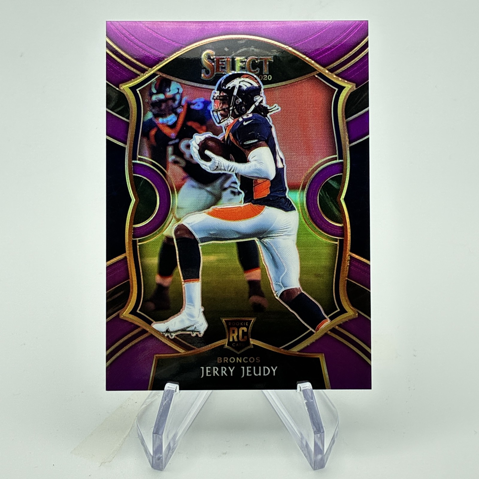 Jerry Jeudy Purple Prizm Rookie /75 2020 Panini Select #56