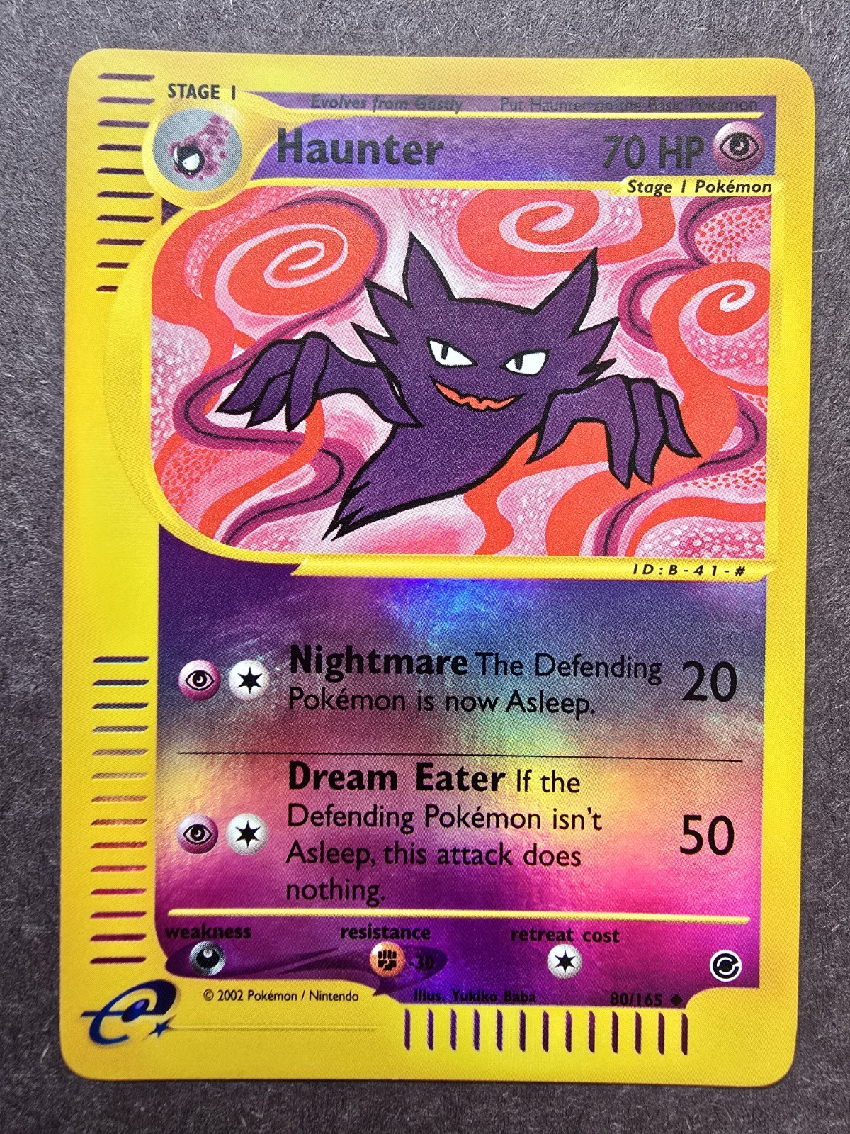 Pokémon TCG Expedition Base Haunter 80/165 Reverse Holo. MINT