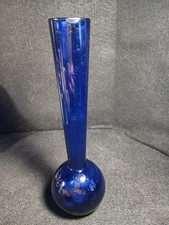 Vaso bocciolo 8" cobalto soffiato a mano Lifton's
