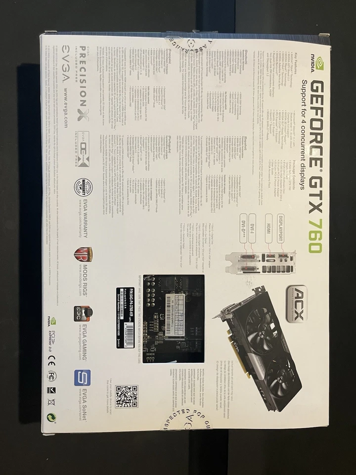EVGA Nvidia GeForce GTX 760 4GB GDDR5 04G-P4-2768-KR Graphics Card; Open Box - Image 3 of 3