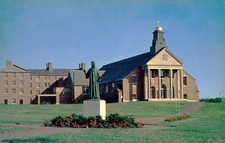 Chapel, Statue and College Building, c1950, North Andover, Massachusetts