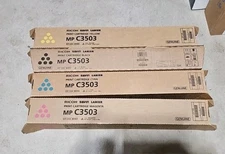 Lot Genuine Sealed Ricoh Savin Lanier Print Cartridge Yellow Black Cyan Magenta 