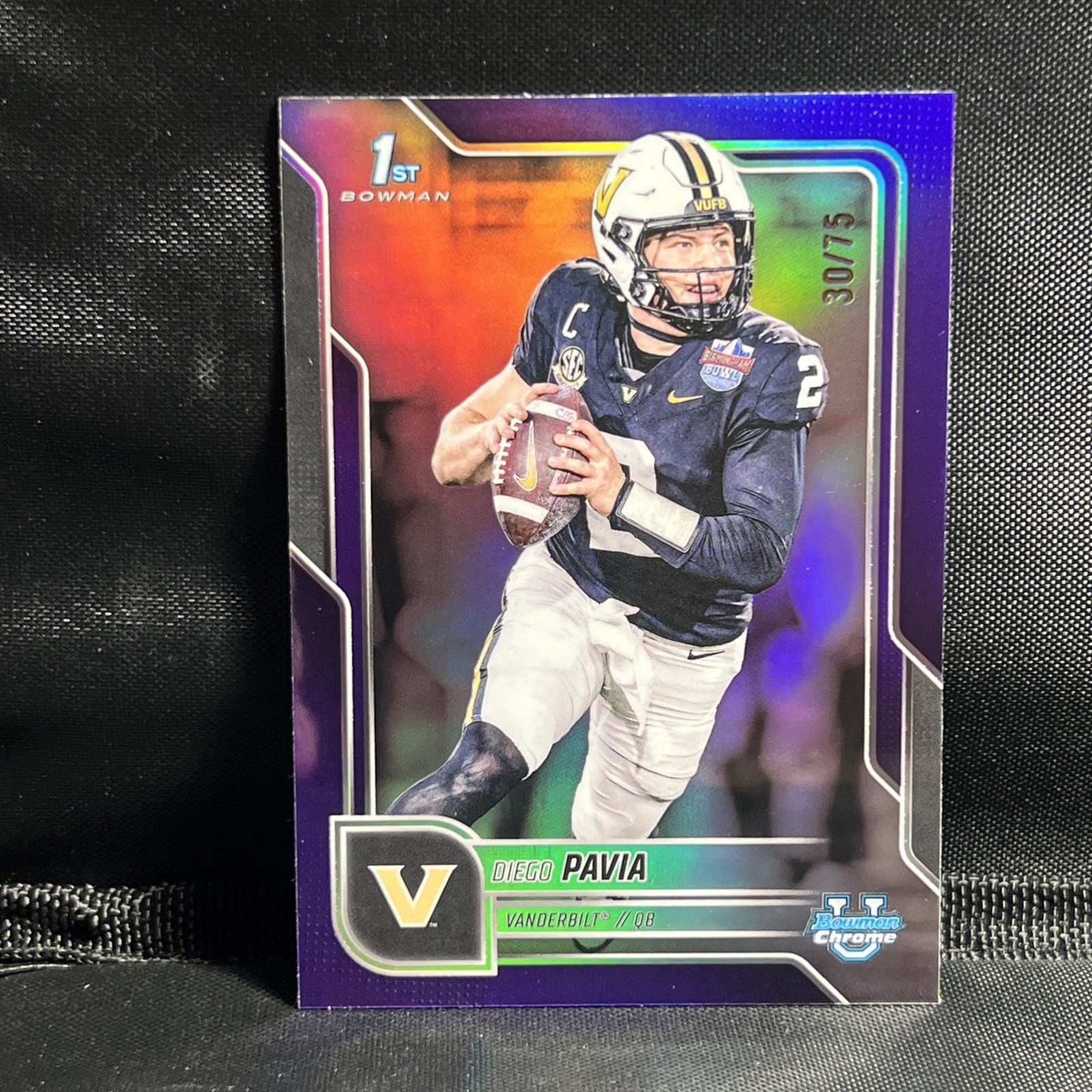 2025 Bowman Chrome U Diego Pavia Purple SP /75 1st Bowman