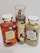 Bath And Body Works Dahlia Full Size Body Lotion, Wash  Fragrance Body Mist