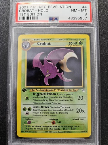 Crobat (1st Edition) graded PSA 8 for sale on eBay