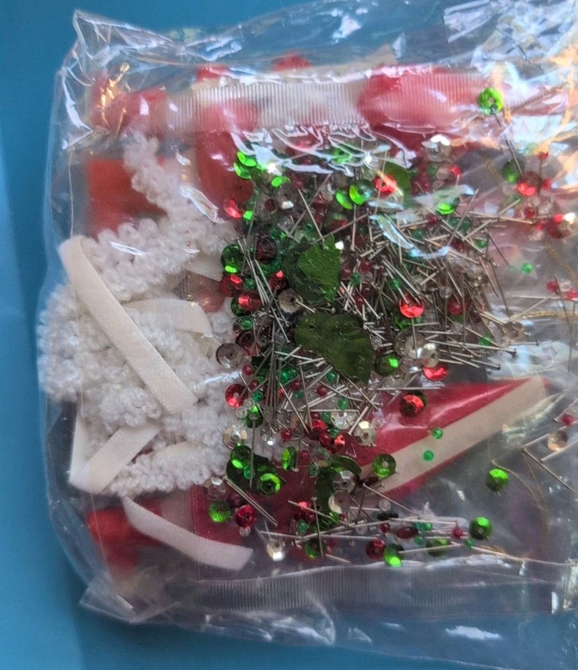 Kit De Déco De Noël – Traîneau Ancien Avec Sequins Et Perles – Walco