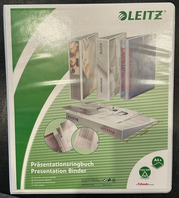 12 x LEITZ Esselte Präsentations-Ringbuch A4 Überbreite weiß 4 D-Ring 4285-00-01